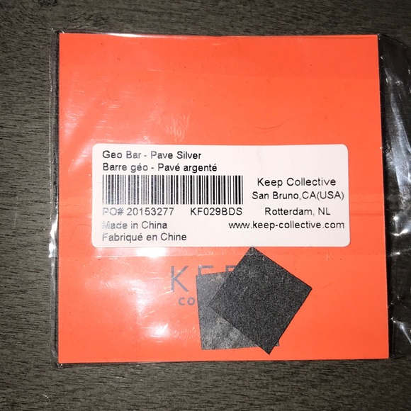 KEEP Collective Geo Bar - Pave Silver - Picture 6 of 12